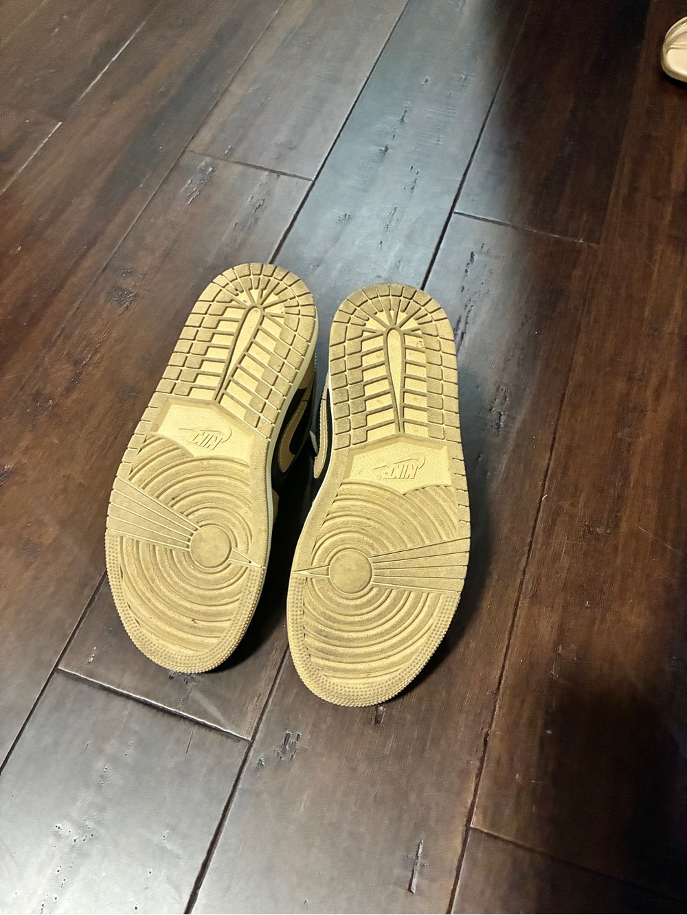 Jordan Women's Low Top Sneakers in Tan and Black - Picture 4 of 4
